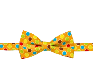 Orange Dots Bow Tie