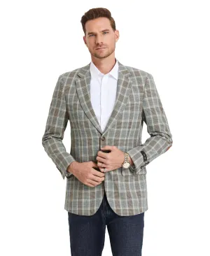 Plaid Sport Coat W/ Elbow Pads