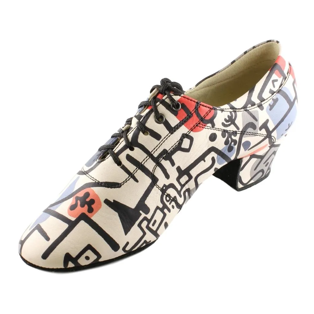 Practice Dance Shoes, 1205 Flexi, Leather Playing Cards, Black Sole