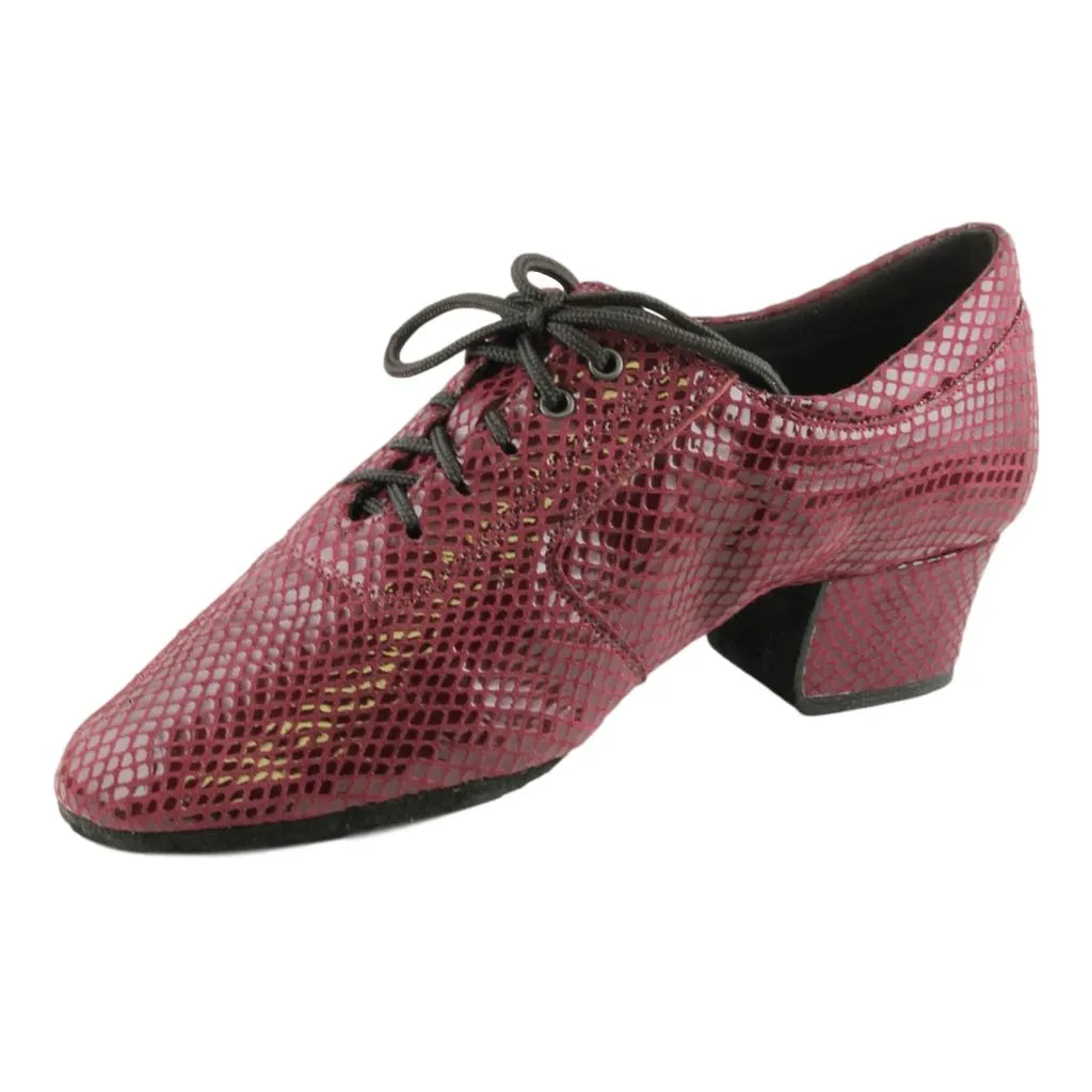 Practice Dance Shoes, 1205 Flexi, Leather Wine Rhombus