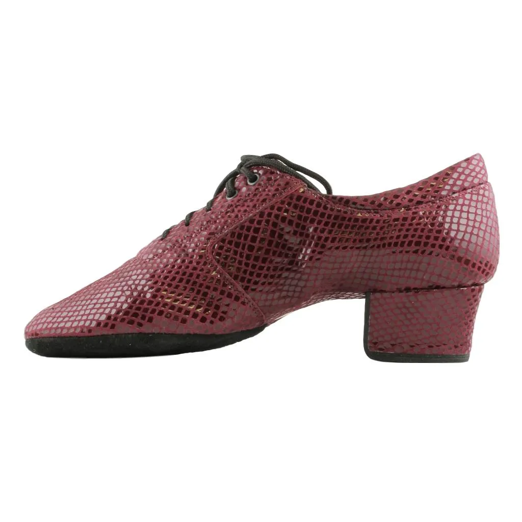 Practice Dance Shoes, 1205 Flexi, Leather Wine Rhombus
