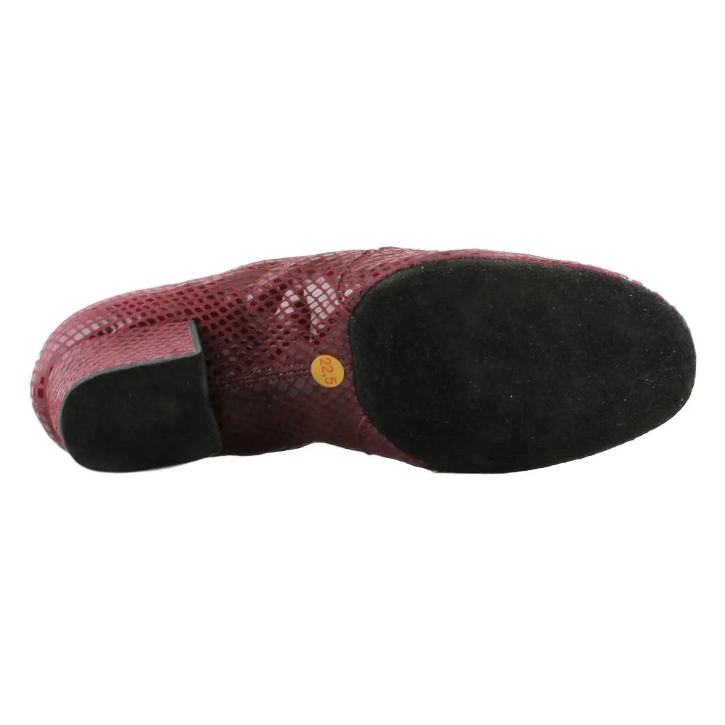 Practice Dance Shoes, 1205 Flexi, Leather Wine Rhombus