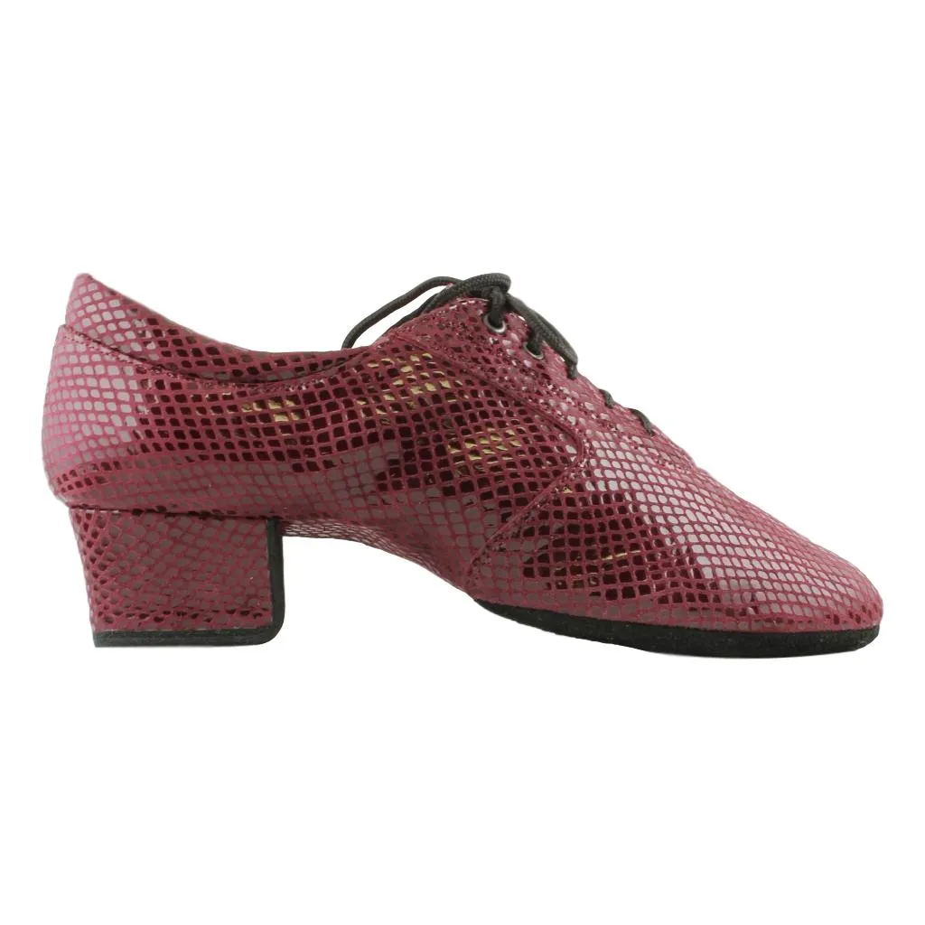 Practice Dance Shoes, 1205 Flexi, Leather Wine Rhombus