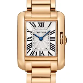 Pre-Owned Cartier Tank Anglaise 18k Rose Gold Quartz Watch W5310013