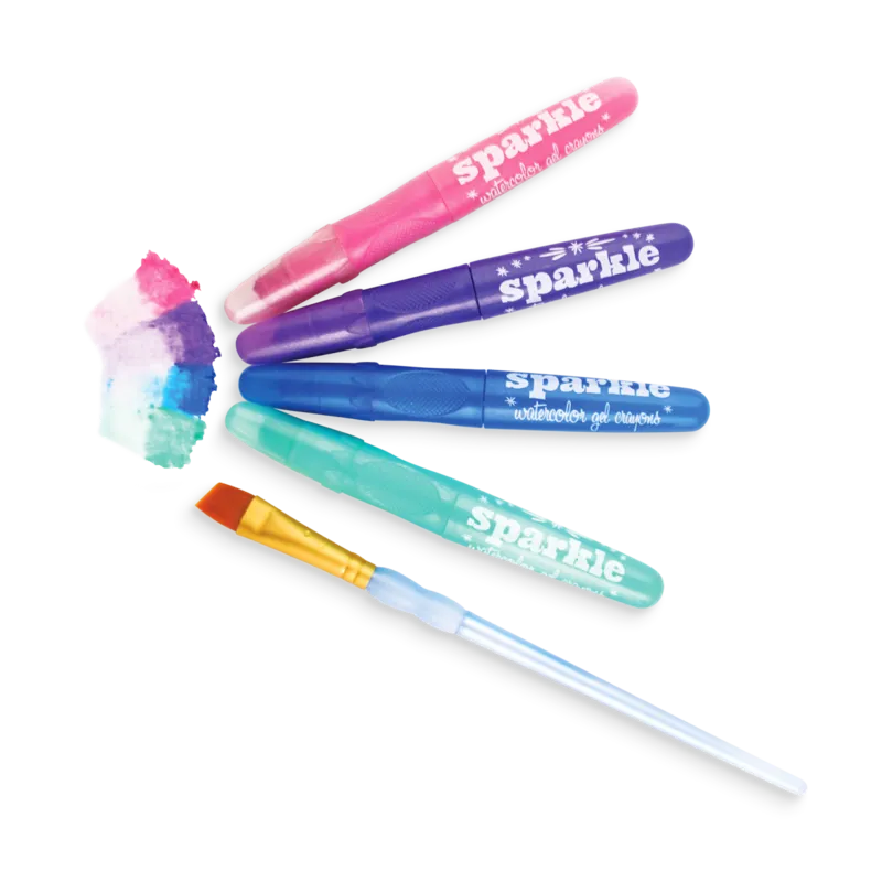 Rainbow Sparkle Watercolor Gel Crayons