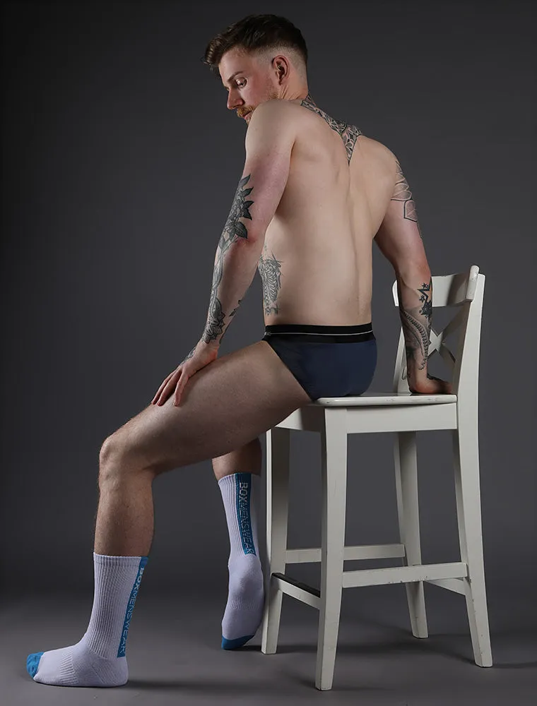 Reverse Blue Strip Lux Sports Sock