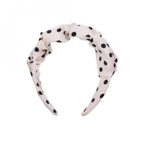Ripple Headband Satynowa Vivie - Black Dots