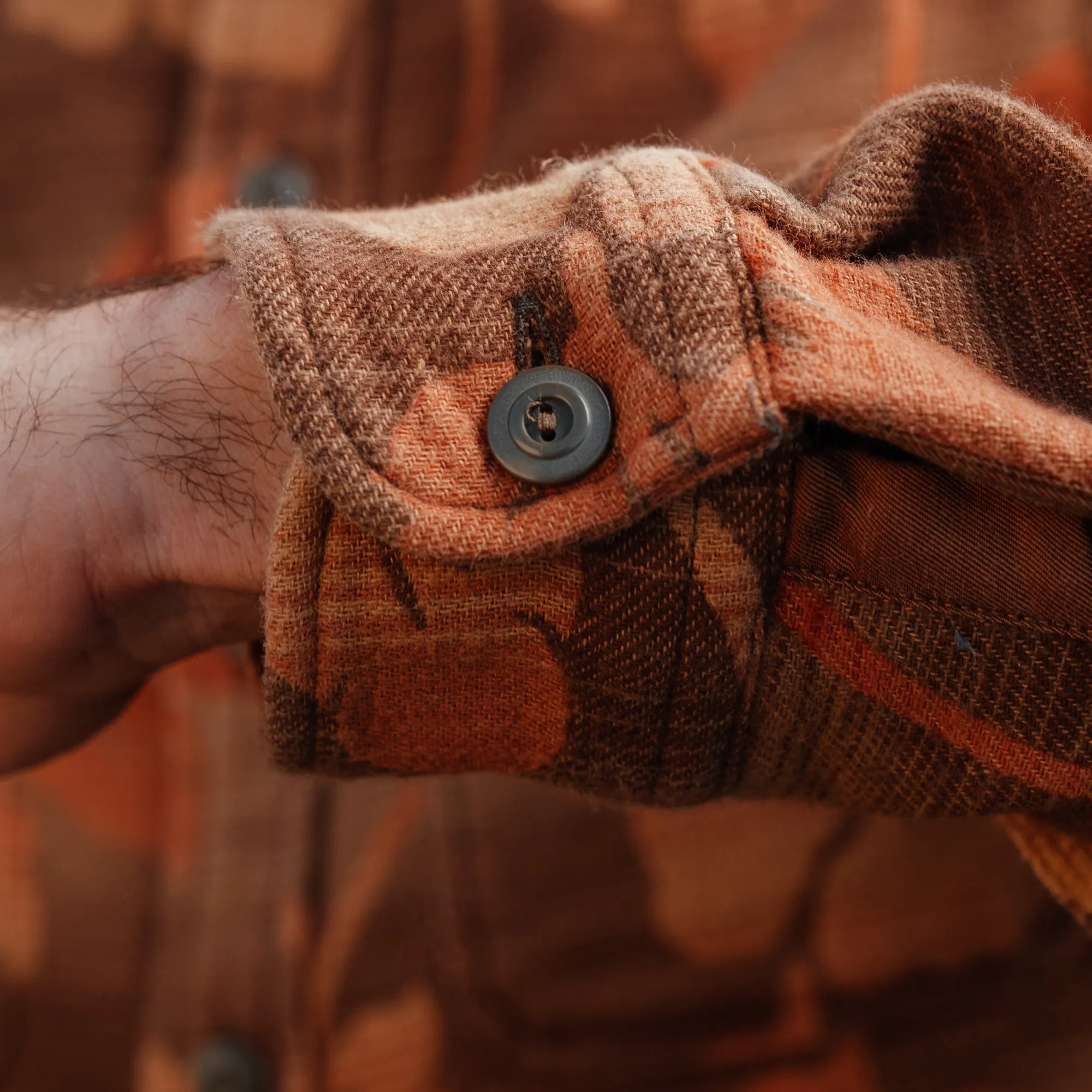 RRL Floral Jacquard Workshirt Brown/ Orange FINAL SALE