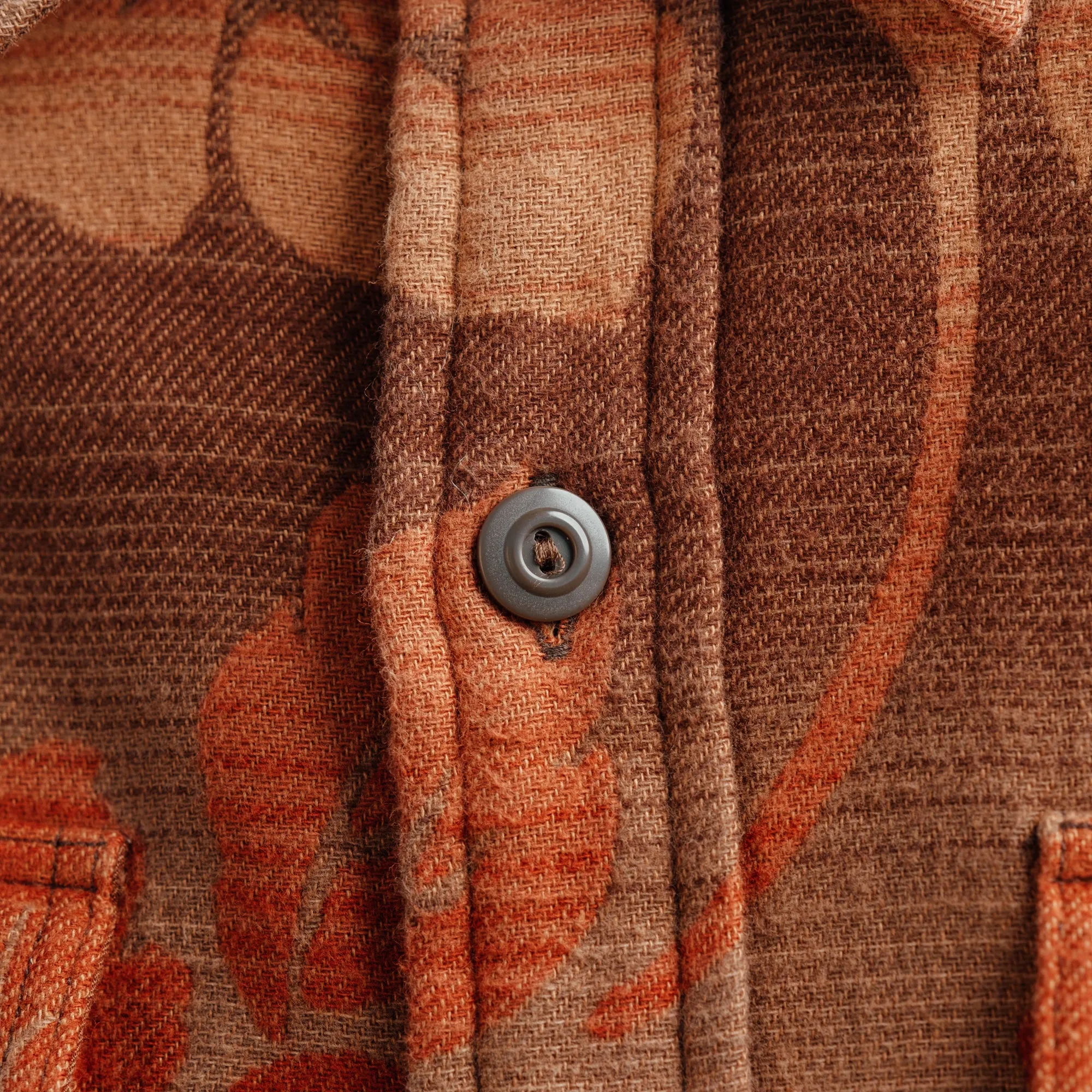 RRL Floral Jacquard Workshirt Brown/ Orange FINAL SALE