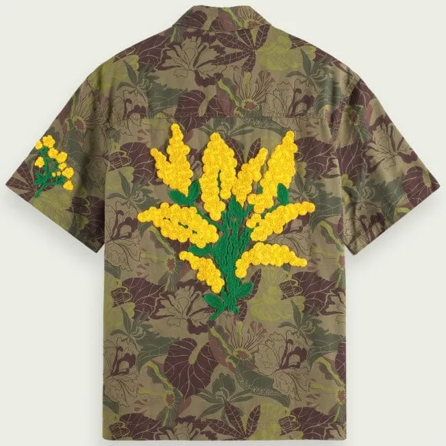 Floral Camo Scotch & Soda Embroidered Twill Shirt (Model 171646)