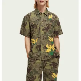 Floral Camo Scotch & Soda Embroidered Twill Shirt (Model 171646)
