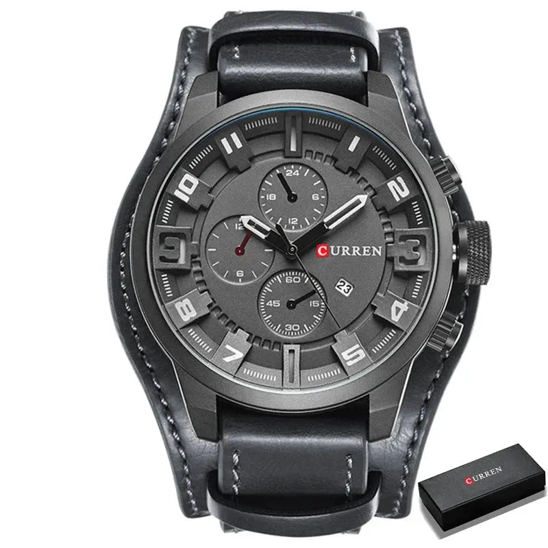 Sebastian Curren Leather Watch