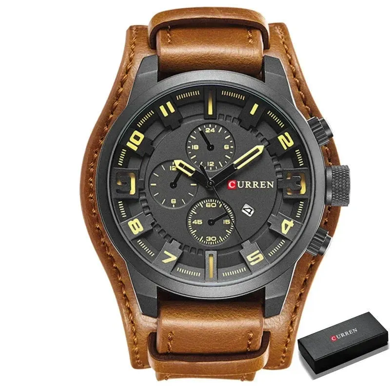 Sebastian Curren Leather Watch