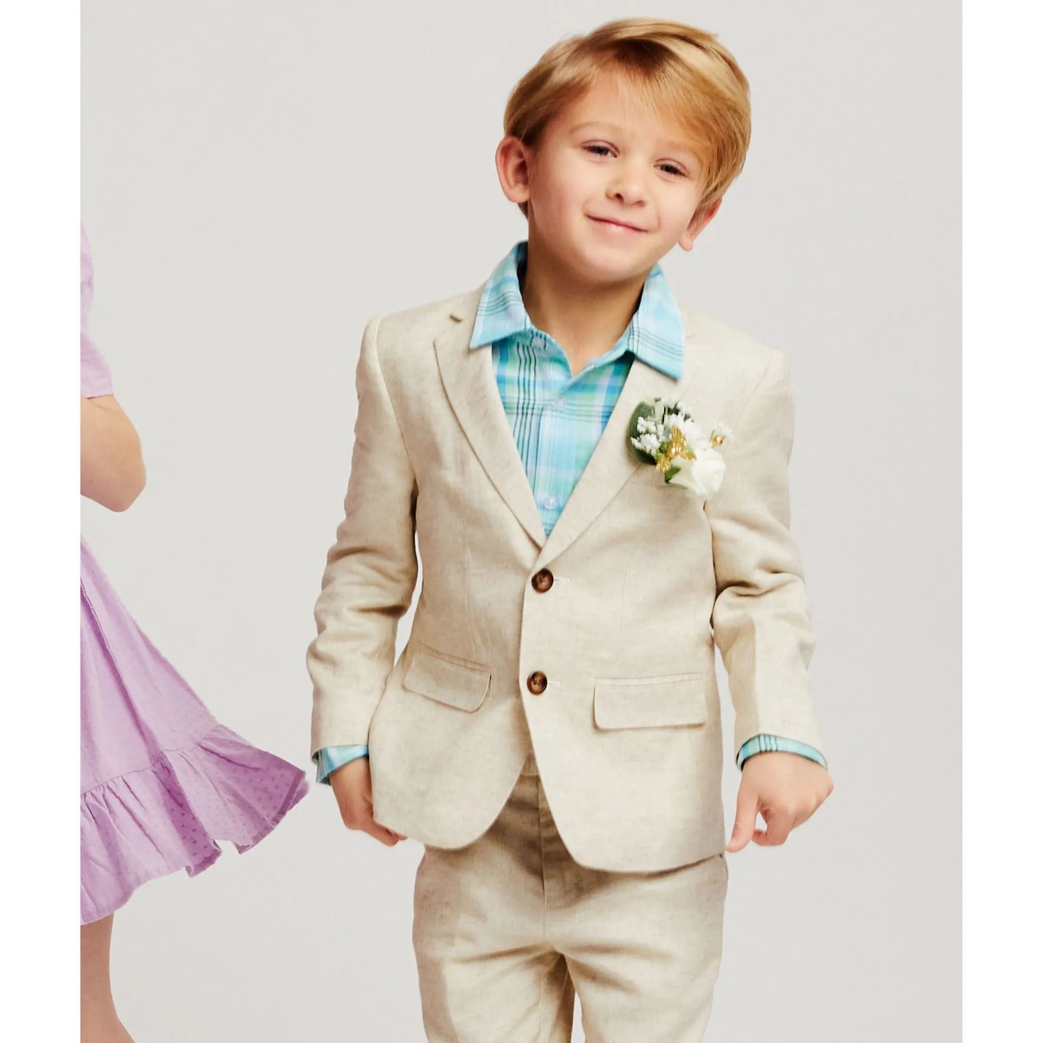 Two-Piece Linen Suit | Stone