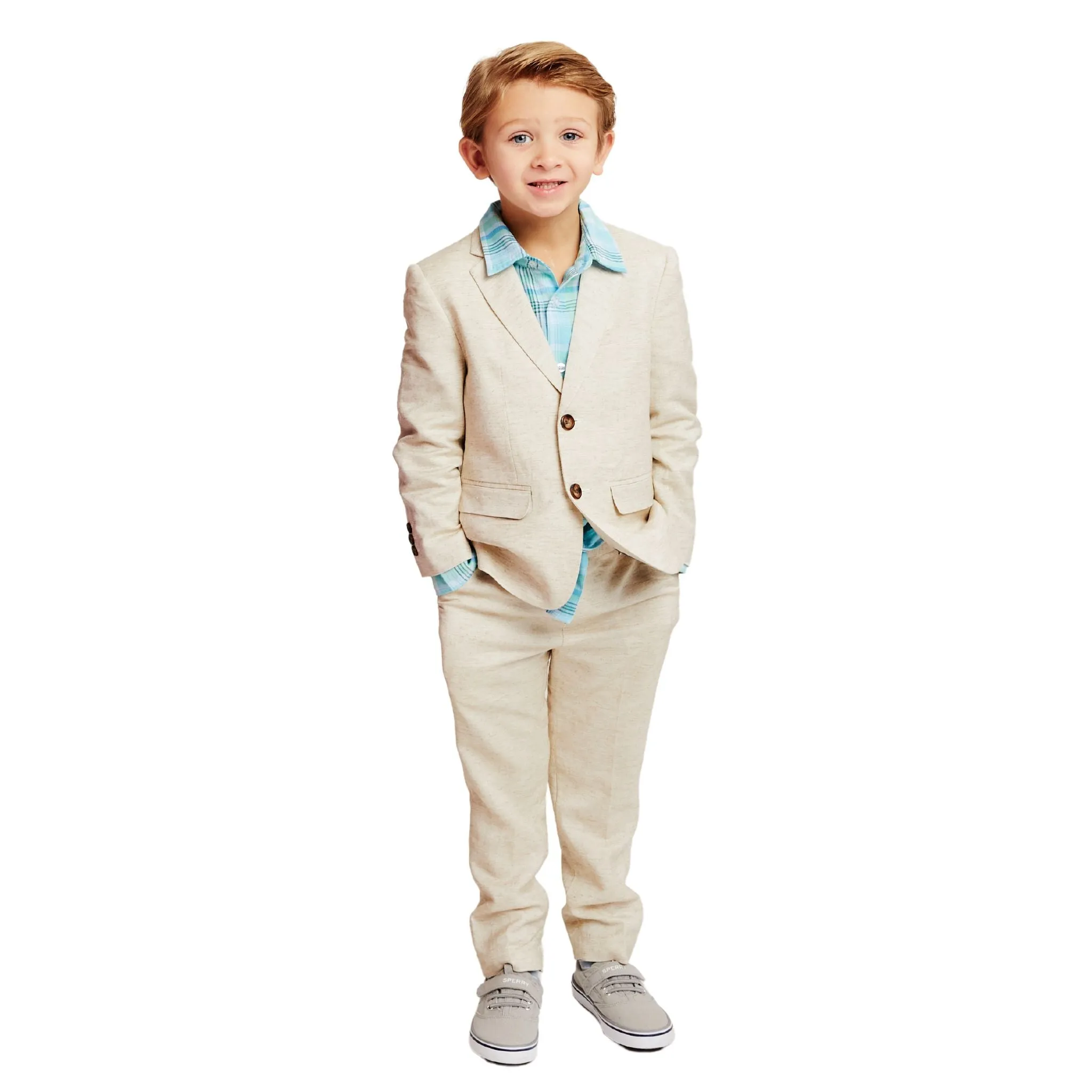 Two-Piece Linen Suit | Stone