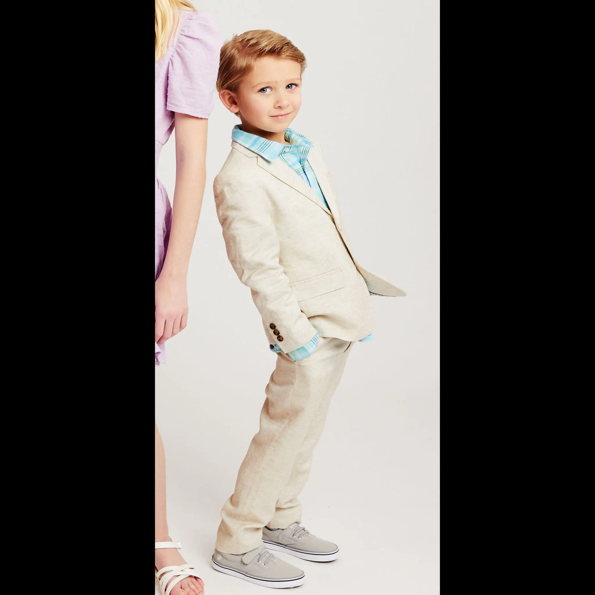 Two-Piece Linen Suit | Stone