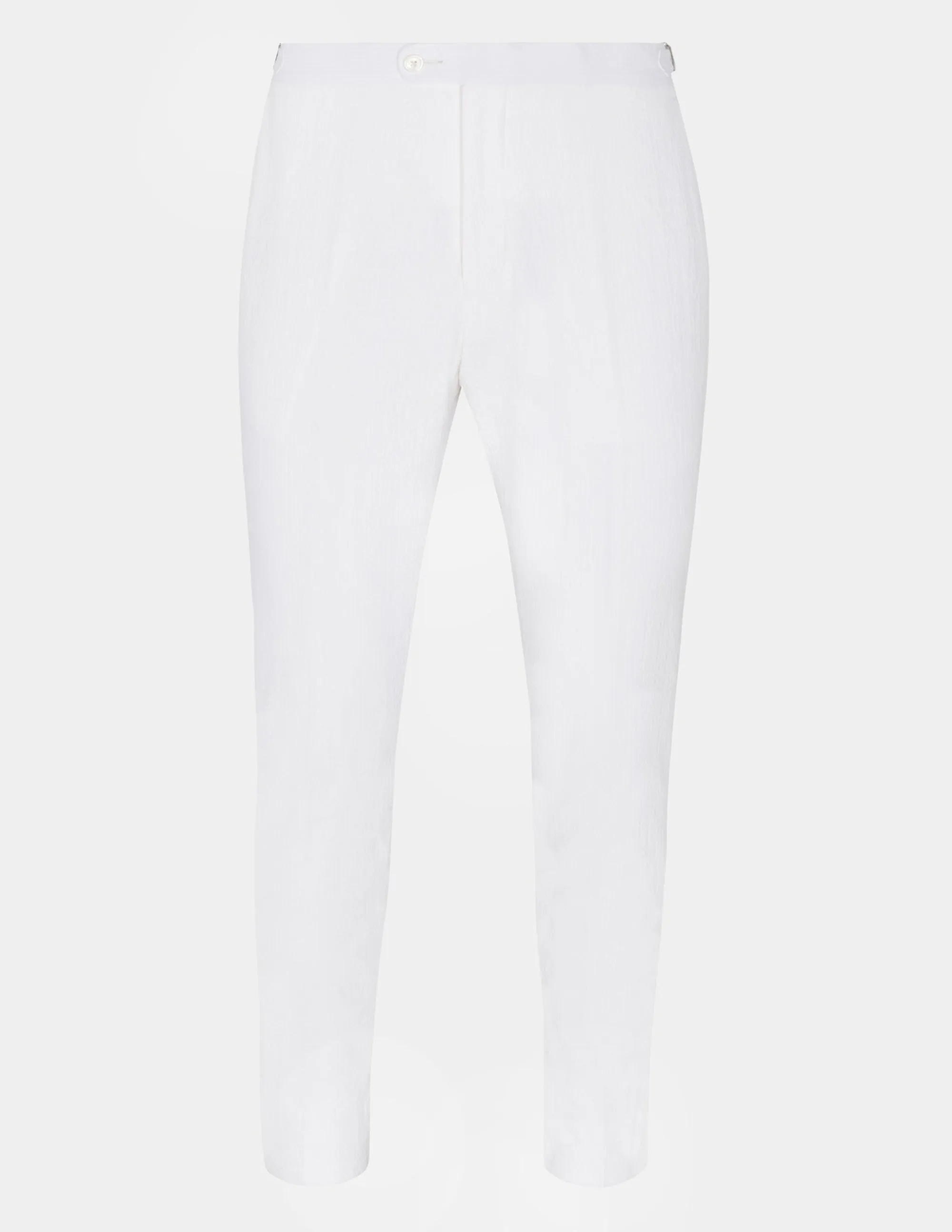 White Seersucker Single Breasted Suit