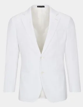 White Seersucker Single Breasted Suit