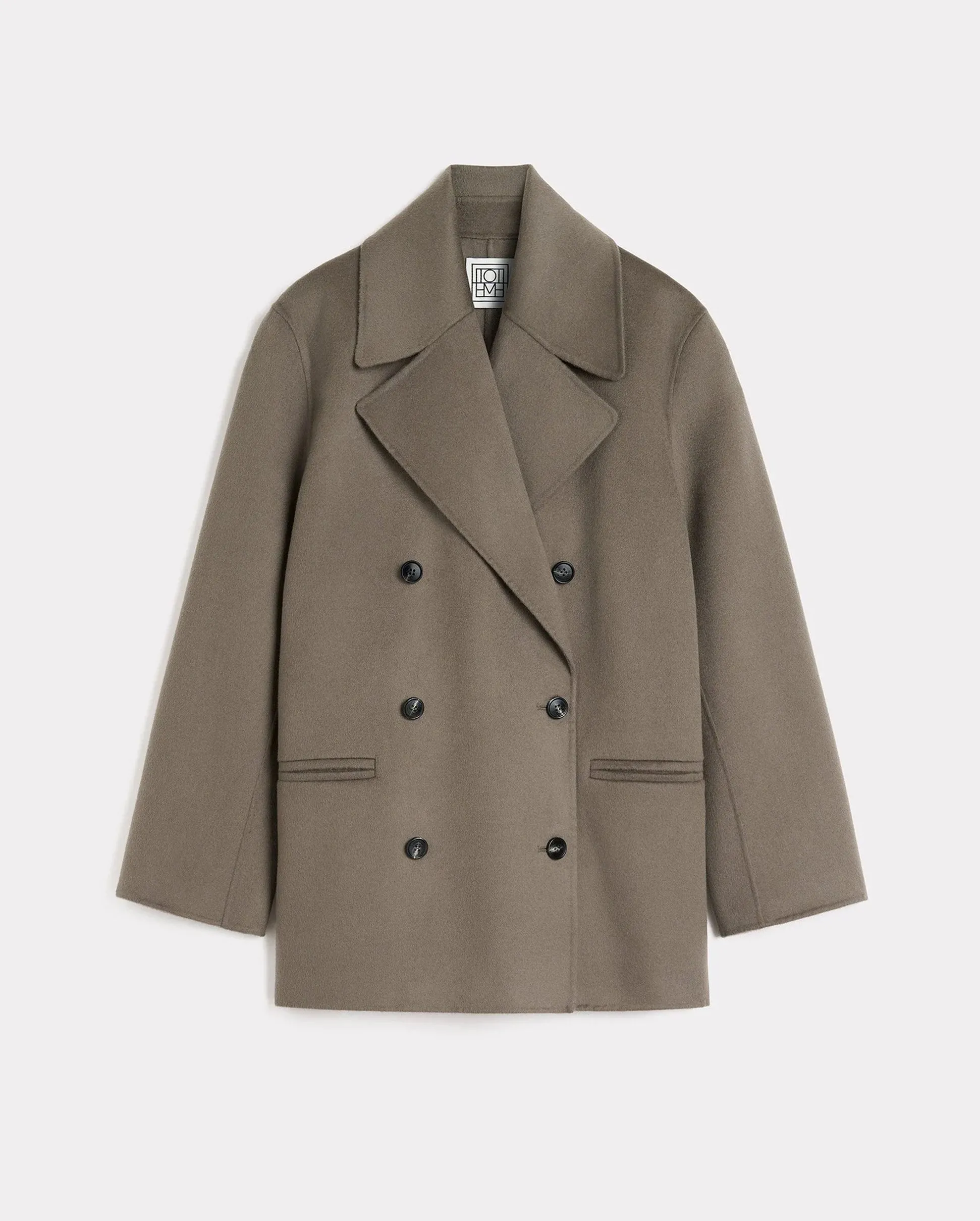 WOOL DOUBL PEACOAT / CONCRETE