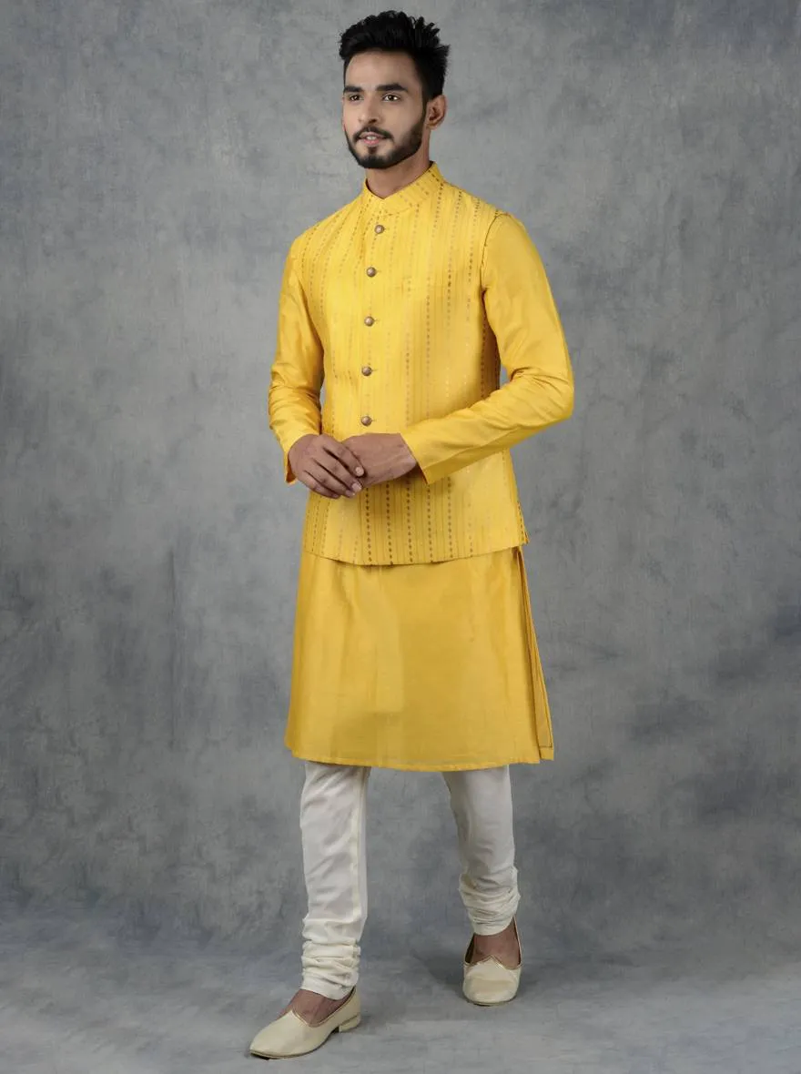 Yellow Bandhgala Jacket | TULA