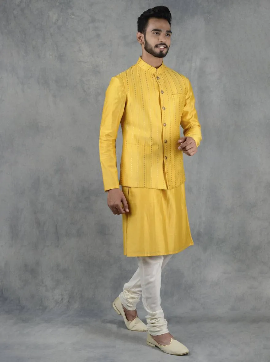 Yellow Bandhgala Jacket | TULA